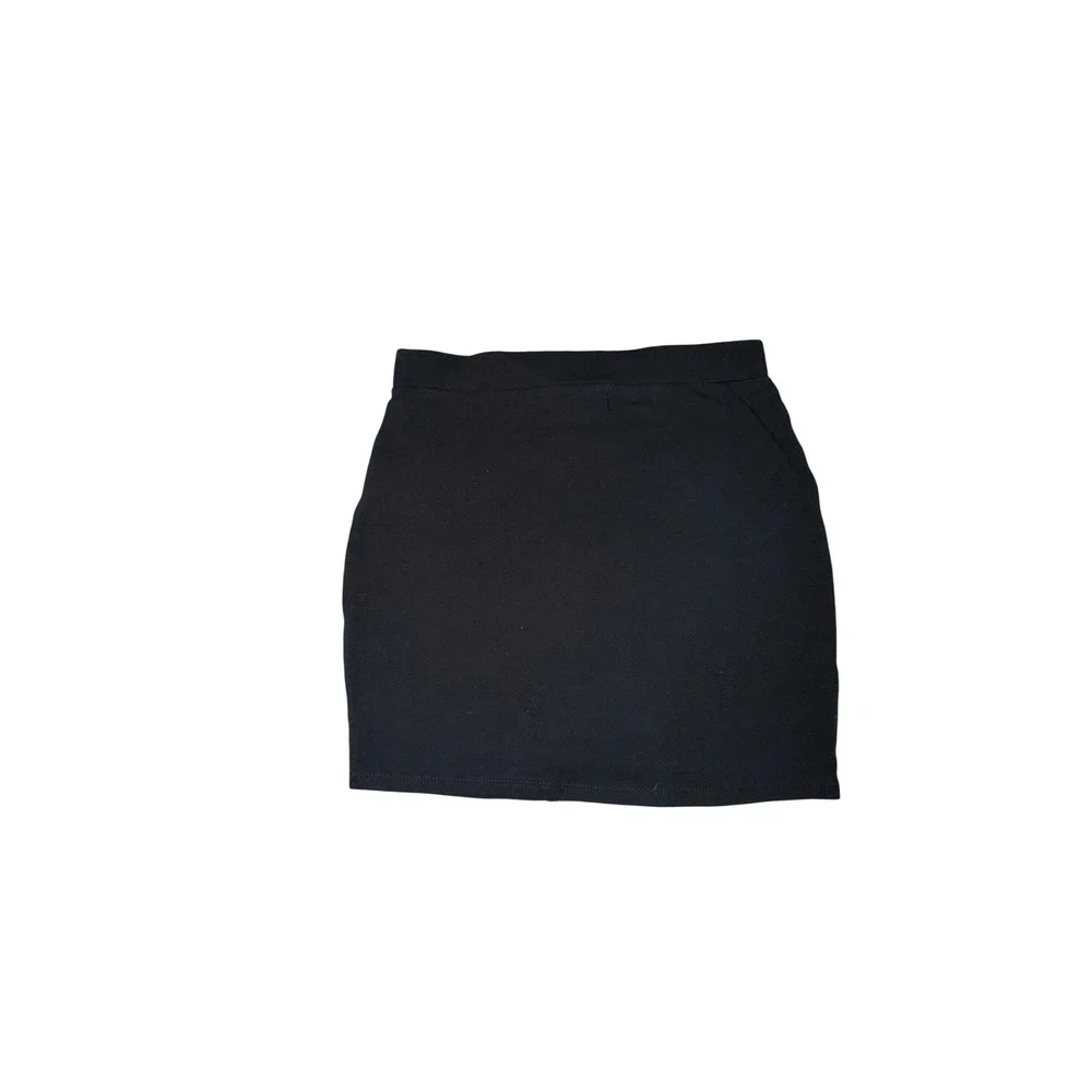Young & Reckless Black‎ Bodycon Mini Skirt Size Medium Ribbed Knit Casual